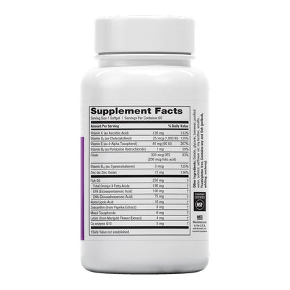 EyePromise Restore Eye Health Supplements - 60 Softgels, 30-Day Supply - Omega 3 Supplement for Aging Eyes with Lutein and Zeaxanthin, Fish Oil, EPA, DHA & Eye Vitamins and Nutrients